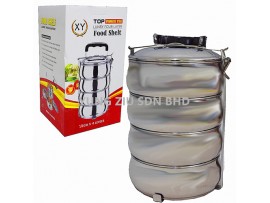 (DRUM SHAPE) 18CM 4-LAYER STAINLESS STEEL DRUM SHAPE LUNCH BOX(XY)